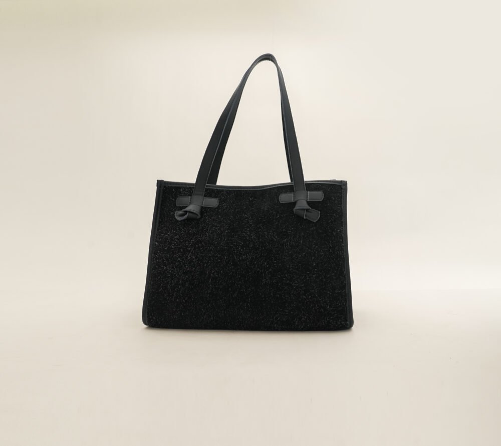 Sac Porté Épaule en Daim Poilu & Cuir – Élégance et Caractère - Image 2