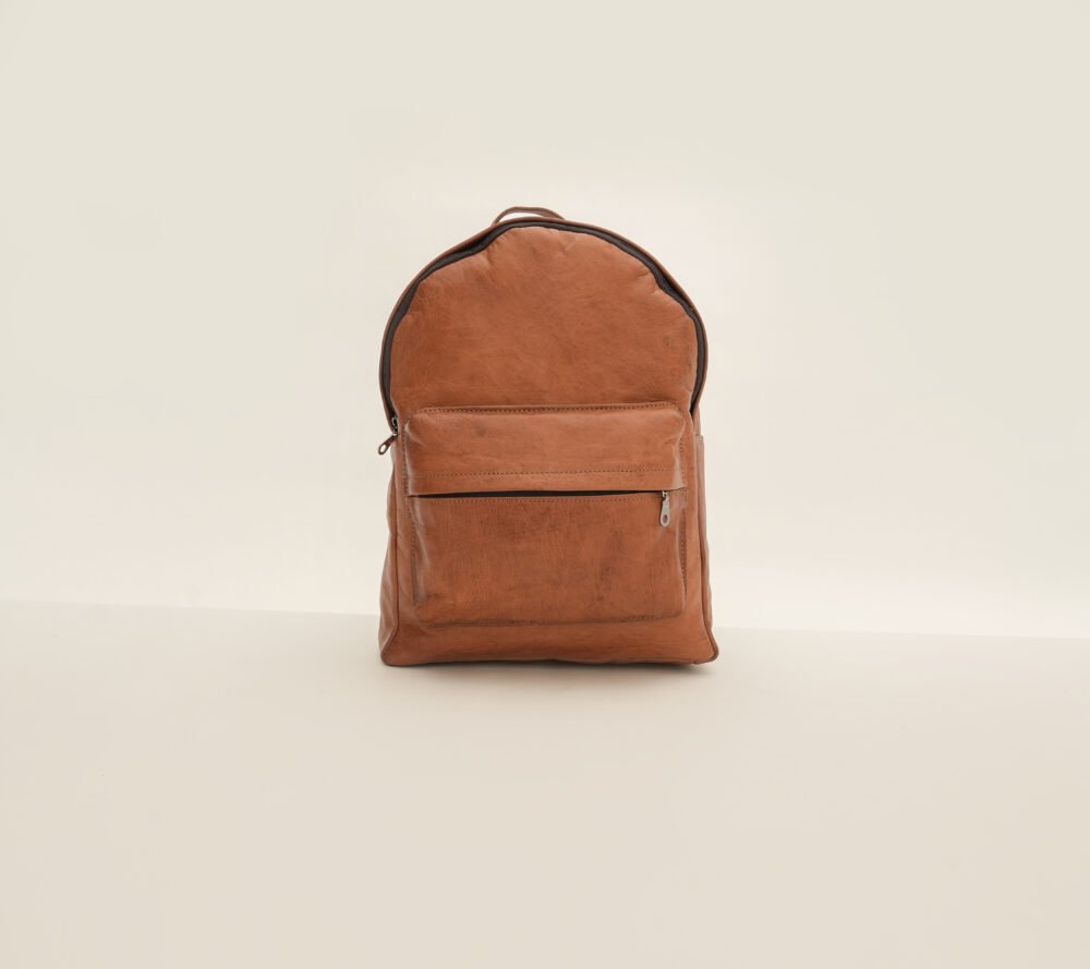 Sac à Dos en Cuir Marocain – Design Vintage et Savoir-Faire Authentique - Image 3