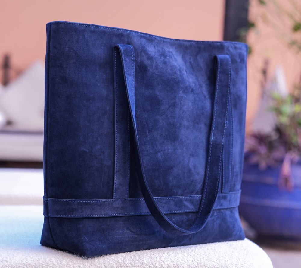 Sac en Daim Éco-Responsable – Élégance Naturelle et Artisanat Marocain - Image 5