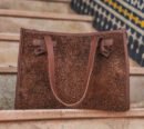 Sac Porté Épaule en Daim Poilu & Cuir – Élégance et Caractère
