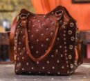 Sac en Cuir à Clous en Cuivre – Artisanat Marocain d'Exception
