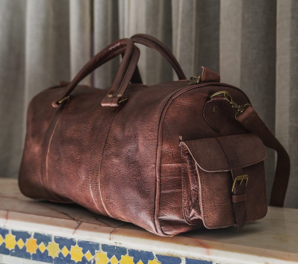 Sac à Voyage en Cuir Naturel – Un Voyage au Cœur de l'Authenticité - Image 5
