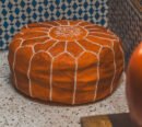 Pouf en Cuir Marocain Brodé à la Main – Élégance & Artisanat Authentique