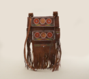 Sac à Bandoulière Vintage en Cuir – Broderie et Franges Bohème